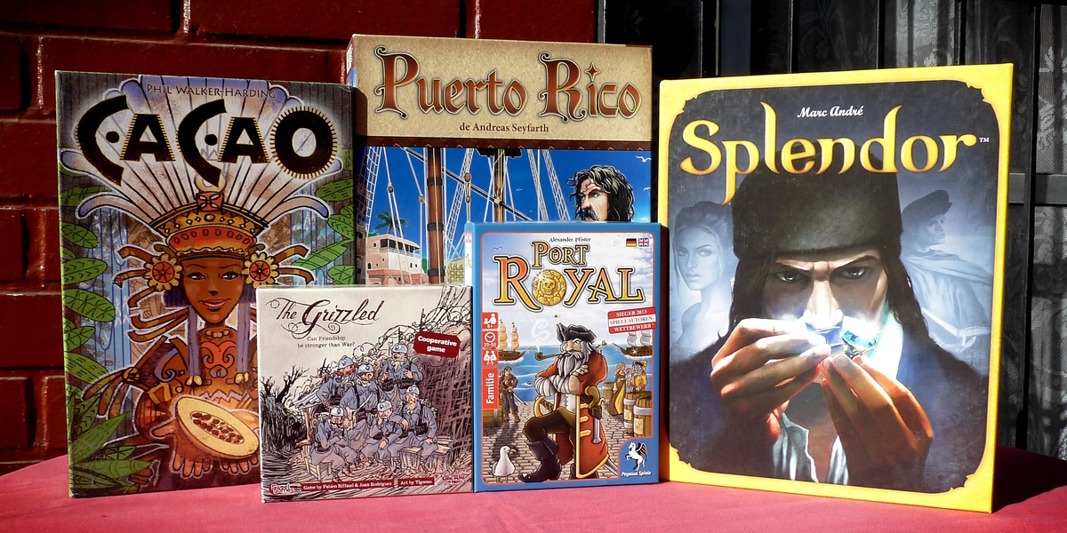 Juegos Cacao, The Grizzled, Puerto Rico, Port Royal y Splendor